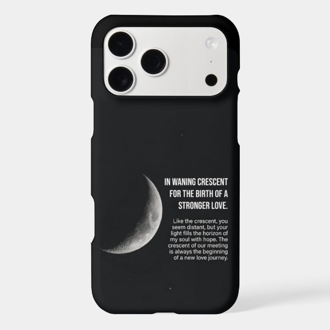 Crescent Moon Aesthetic Quote iPhone 17 Pro Max Ca (Back)
