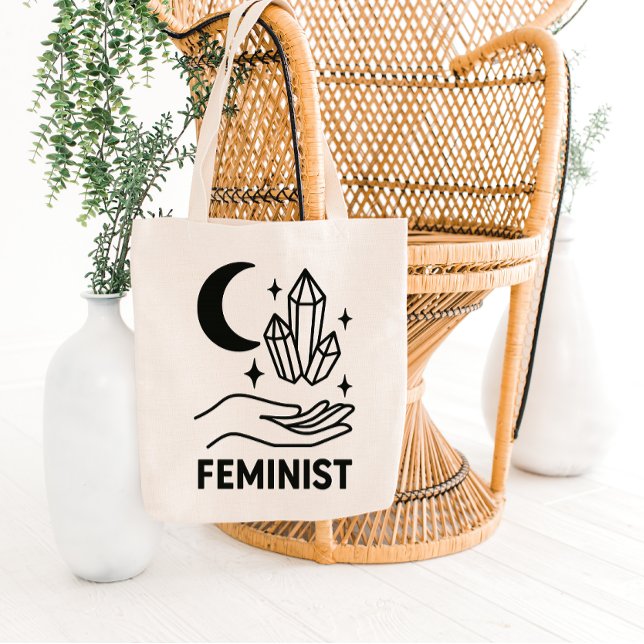 Crescent Moon and Crystal Magic Tote Bag Design (Creator Uploaded)