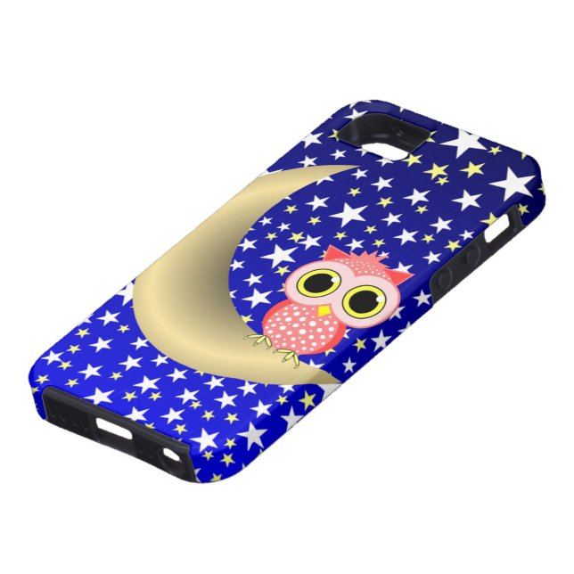 crescent moon and owl Case-Mate iPhone case (Bottom)