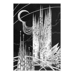 Crescent Moon Castle Photo Print