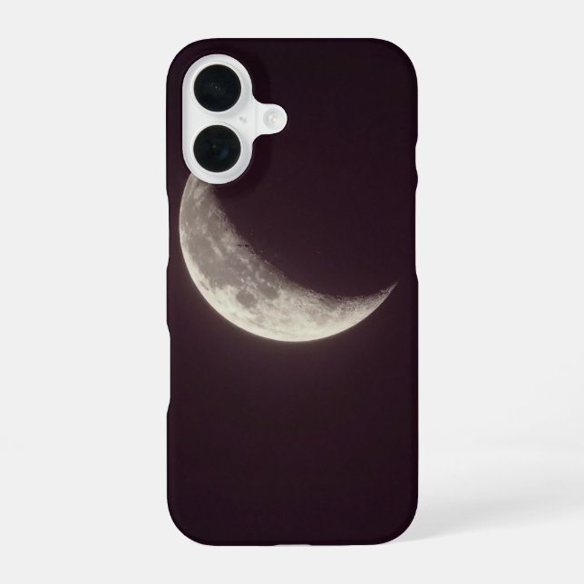 Crescent Moon Dark Minimal Phone Case (Back)