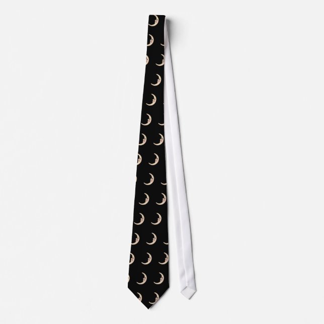 CRESCENT MOON FACE by SHARON SHARPE Tie (Front)