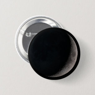 Crescent moon from NASA images 6 Cm Round Badge