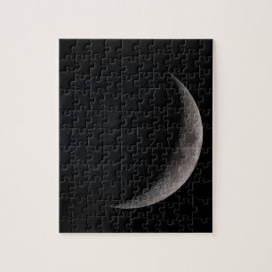 Crescent moon from NASA images Jigsaw Puzzle