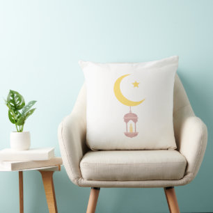 Crescent Moon & Lantern Pillow
