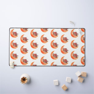 Crescent Moon Mushroom Cottagecore Fungi Mycology Desk Mat