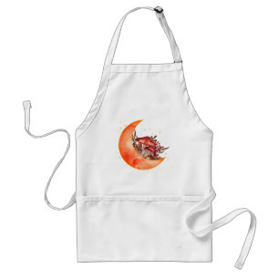 Crescent Moon Mushroom Cottagecore Fungi Mycology Standard Apron