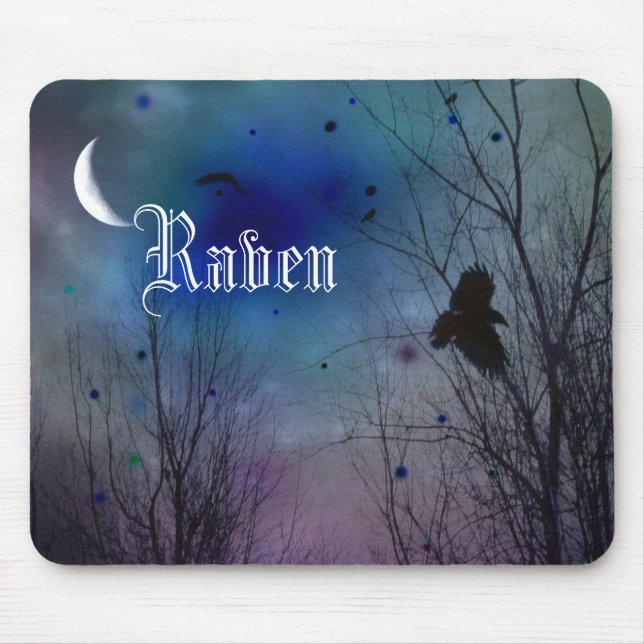 Crescent Moon Night Mouse Pad (Front)