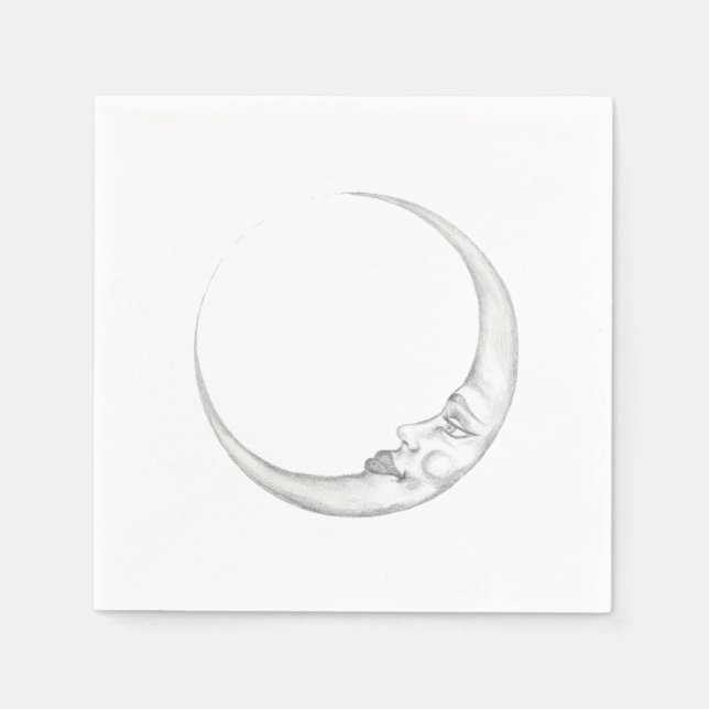Crescent Moon Paper Napkin (Front)