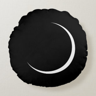 Crescent moon round pillow