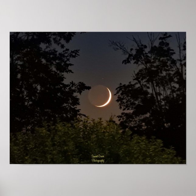 Crescent Moon Setting Poster (Front)