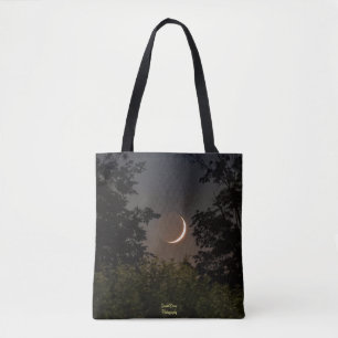 Crescent Moon Setting Tote Bag