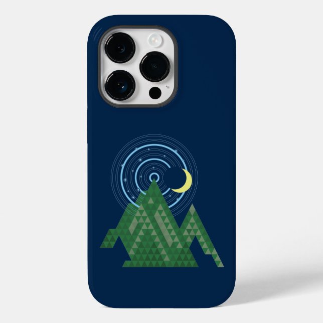  crescent moon sky in the mountain Case-Mate iPhone case (Back)