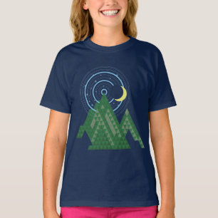  crescent moon sky in the mountain T-Shirt