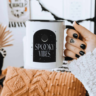 Crescent Moon - Spooky Vibes Halloween Coffee Mug