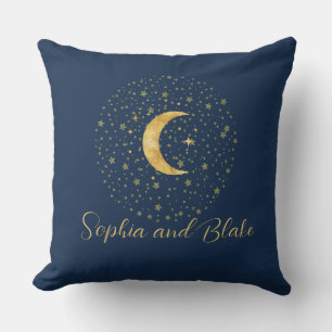 Crescent Moon Starry Night Cushion