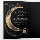 Crescent Moon Sun Halo Celestial Wedding Photo