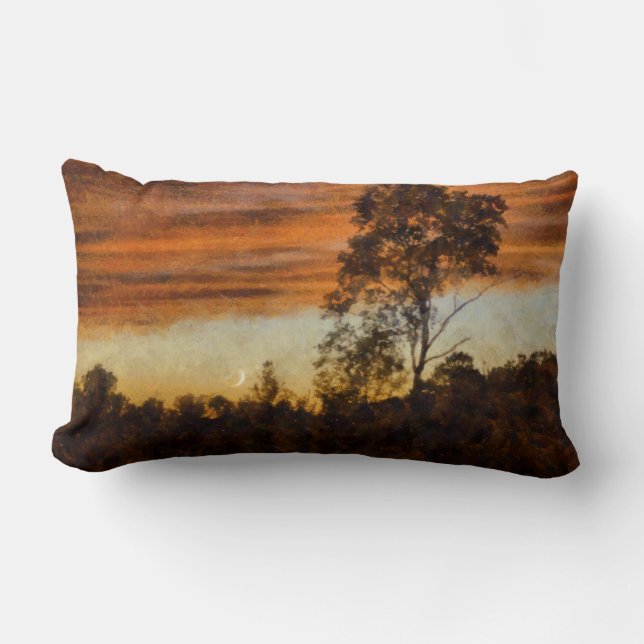 Crescent Moon Throw Pillow Lumbar (Front)