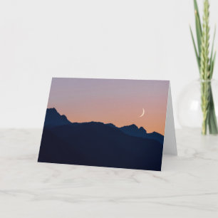Crescent Moon & Venus   Seabeck, Washington Card