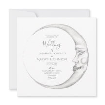 Crescent Moon Wedding Invitation