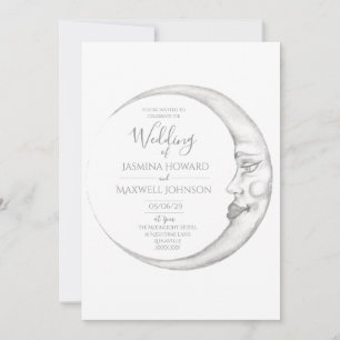 Crescent Moon Wedding Invitation
