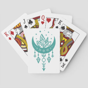 CRESCENT MOON with CRYSTALS Playing Cards