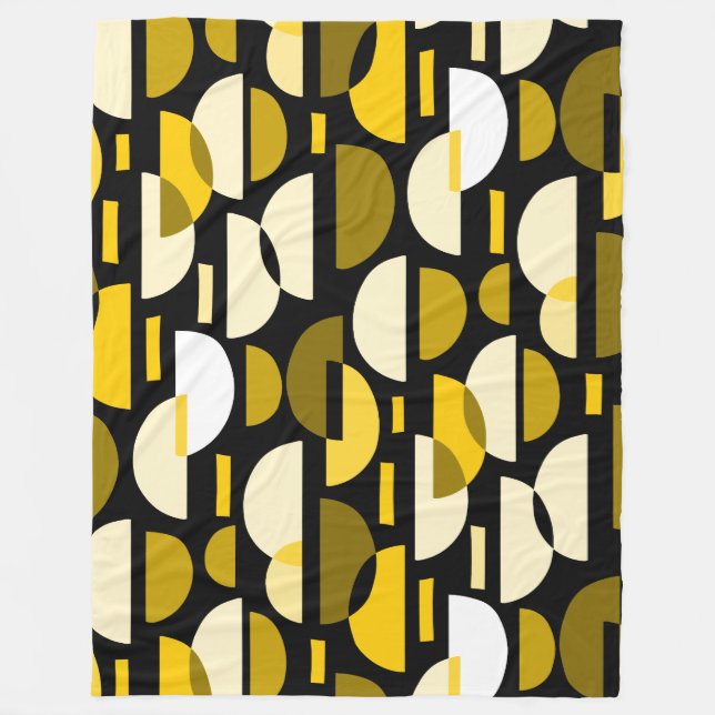 Crescent Pattern 010921 - Amber Fleece Blanket (Front)