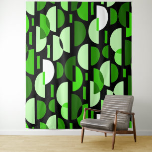 Crescent Pattern 010921 - Grass Green Tapestry
