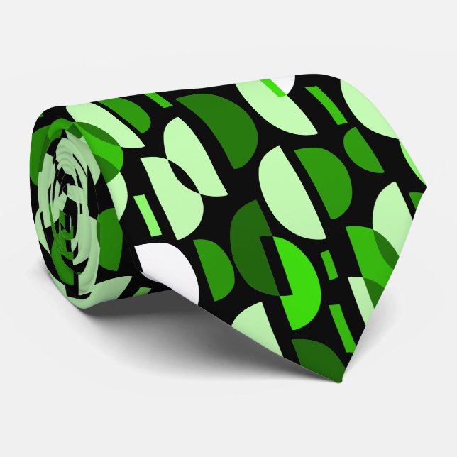 Crescent Pattern 010921 - Grass Green Tie (Rolled)
