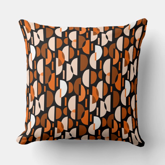 Crescent Pattern 010921 - Orange Cushion (Front)