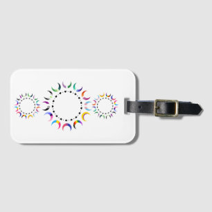 Crescent Pride Moons & Black Hearts Luggage Tag