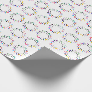 Crescent Pride Moons & Black Hearts Wrapping Paper