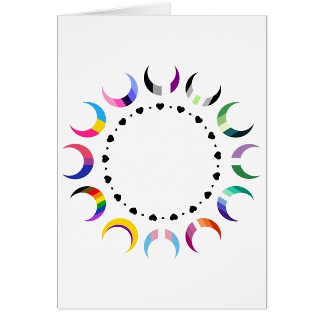  Crescent Pride Moons & Heart Ring  (Front)
