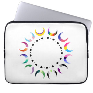  Crescent Pride Moons & Heart Ring  Laptop Sleeve