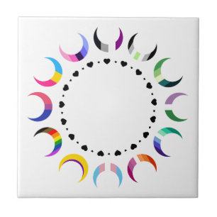 Crescent Pride Moons & Heart Ring Tile