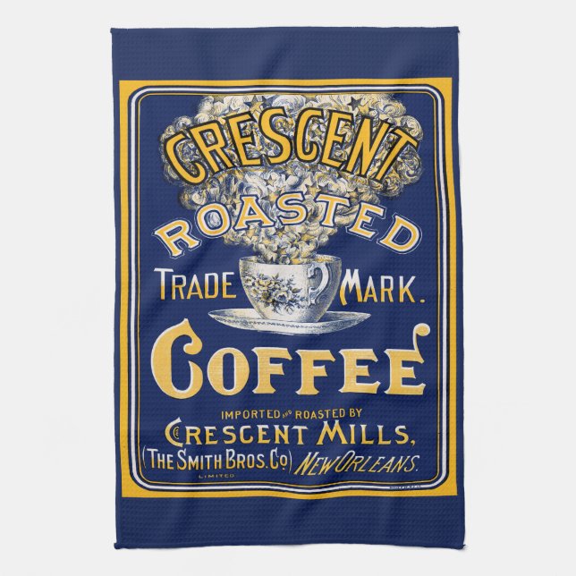 Crescent Roasted Coffee Tea Towel (Vertical)
