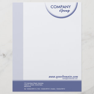 Crescent Shadow - Blue Tones Letterhead