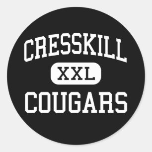 Cresskill - Cougars - High - Cresskill New Jersey Classic Round Sticker