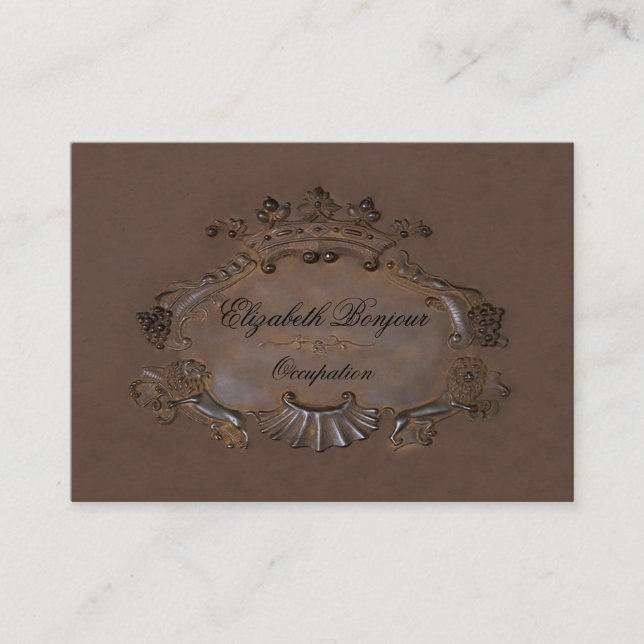 Crest ~ Business Card / Emblem Royal Crown Large (Front)