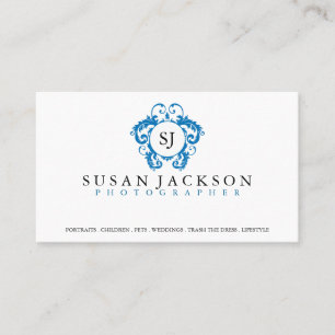 Crest Logo Photographers Business Card