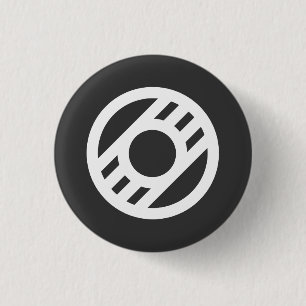 Crest Modern (Black) 3 Cm Round Badge