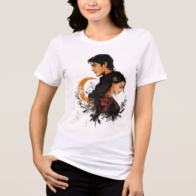 Crest Moon Lover  Tri-Blend Shirt (Front)