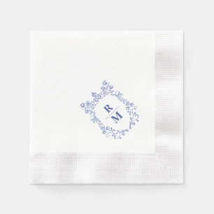 Crest personalised wedding Monogram Paper Napkin