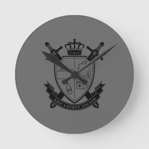 Crest Round Clock