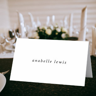 Crest Wedding Place Card with Editable Guest Name