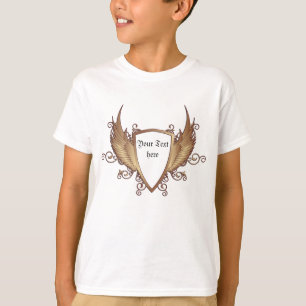 CREST with WINGS + Your Text T-Shirt