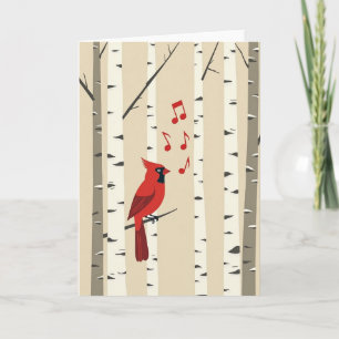 Crested Bird Christmas Card