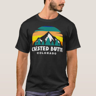 Crested Butte CO Mountain Retro Hiking novelty T-Shirt