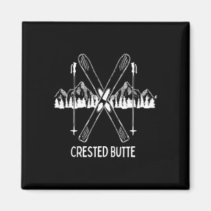 Crested Butte Co Rocky Mountains Colorado Ski Snow Magnet