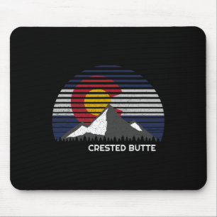 Crested Butte Colorado Flag Mouse Pad